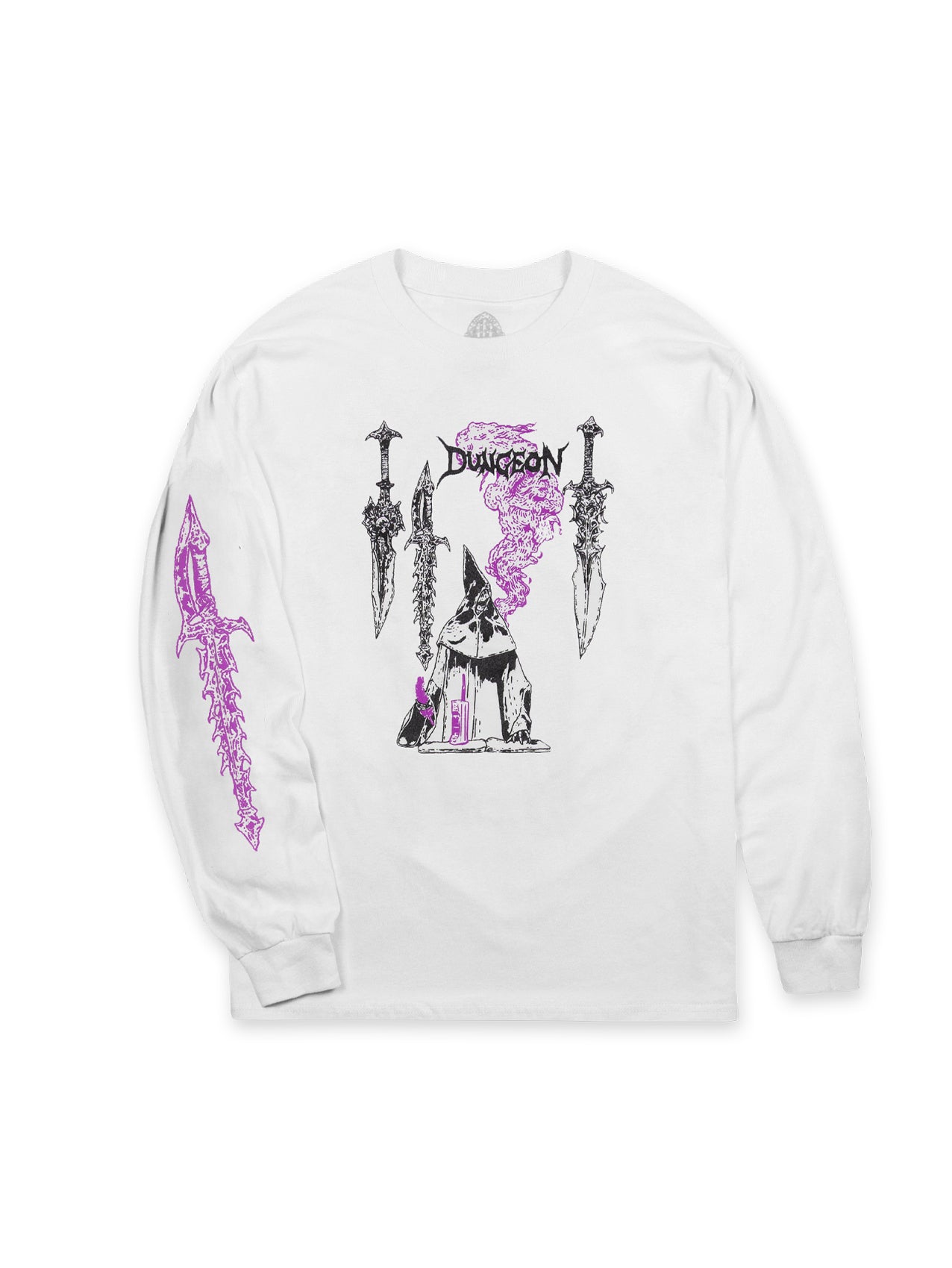 Dungeon "Daggers Cloud Spell" Longsleeve White