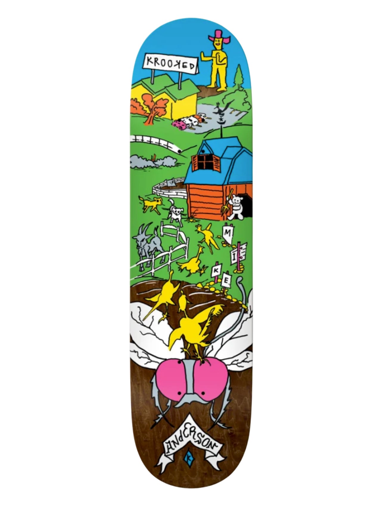 Krooked Skateboards Mike Anderson "The Yard" 8.38"