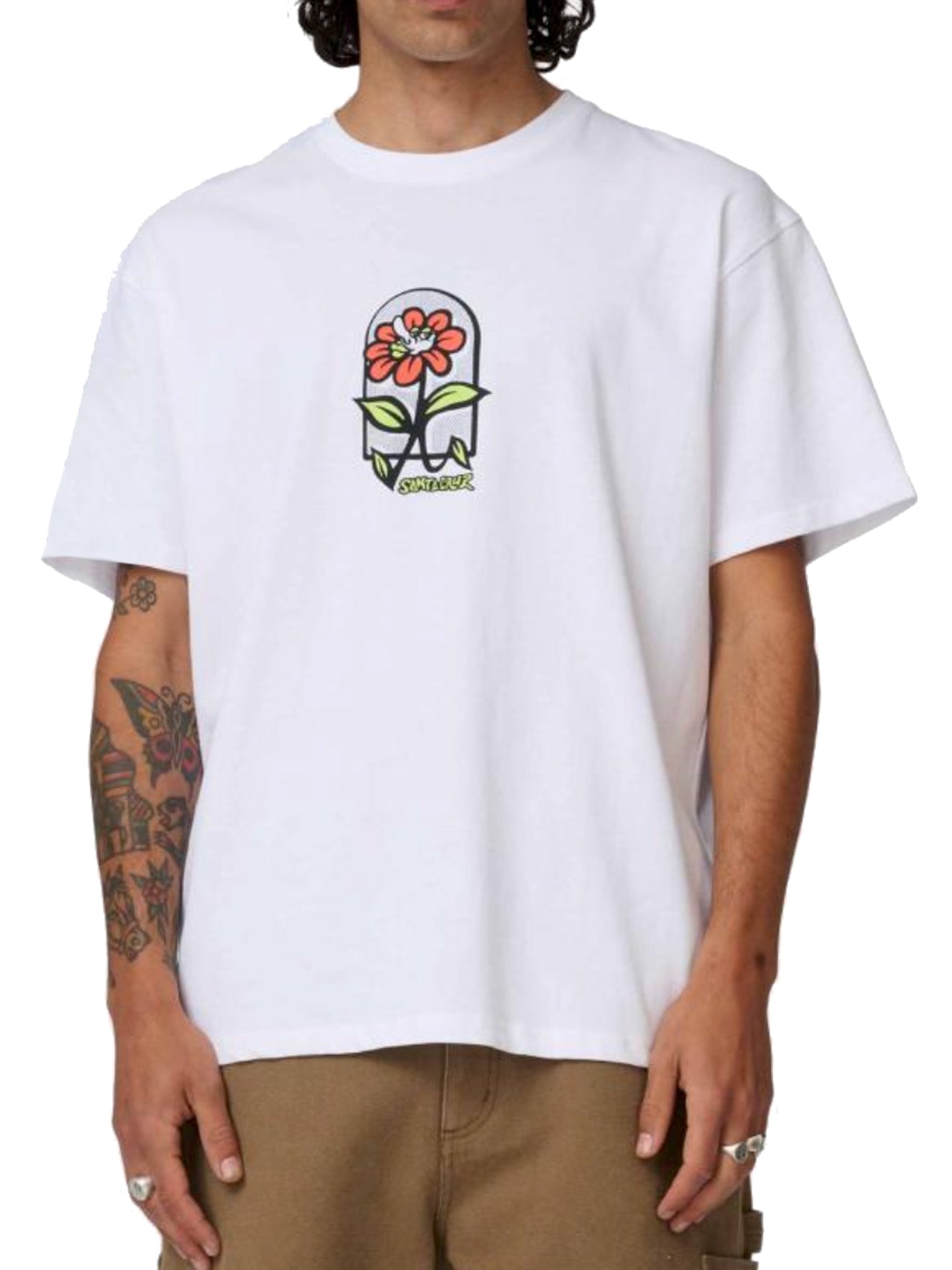 Santa Cruz T-Shirt "Delfino Flower" White