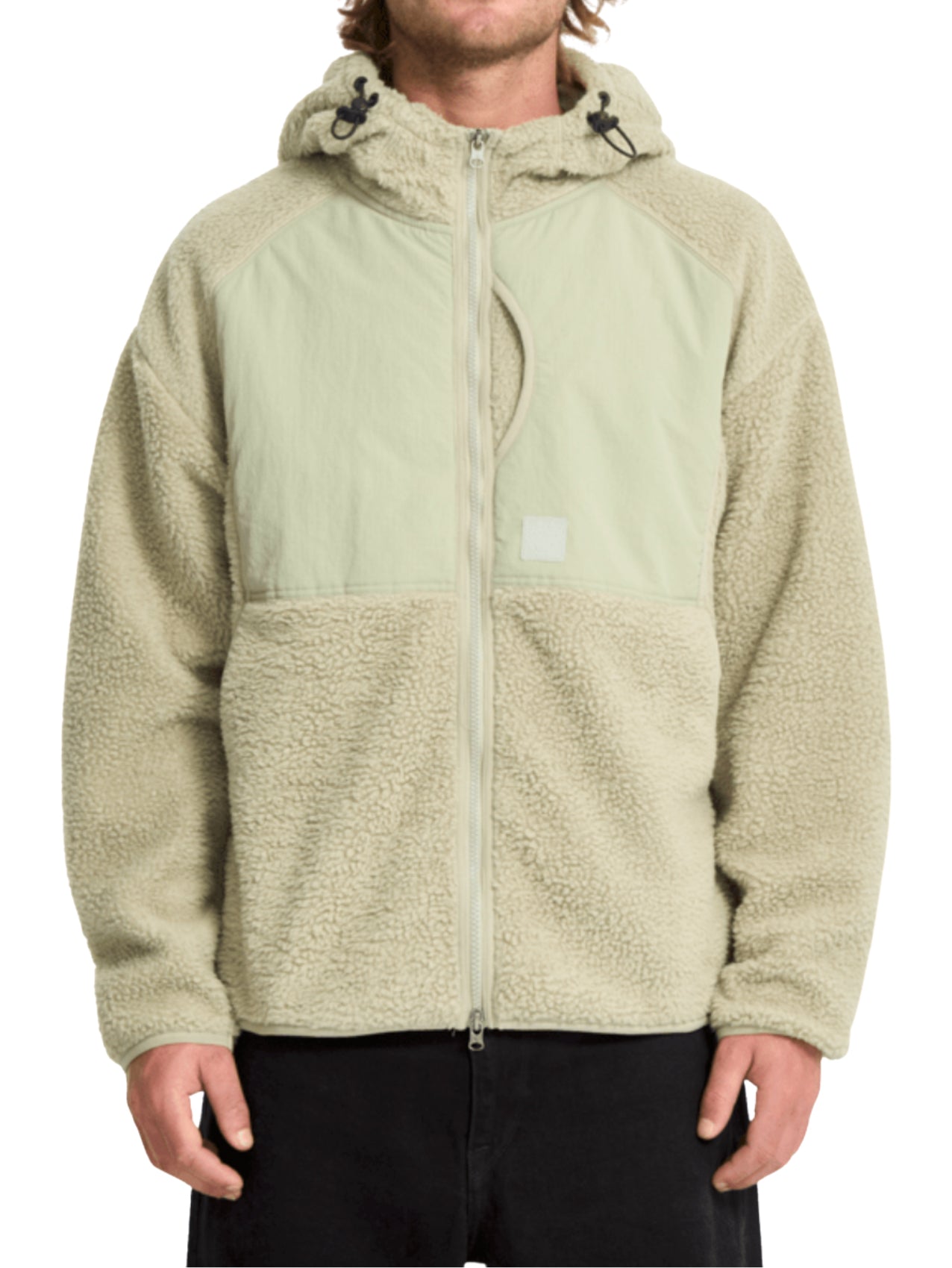 Volcom "Normaa Sherpa" Zip Sweatshirt Green Tea