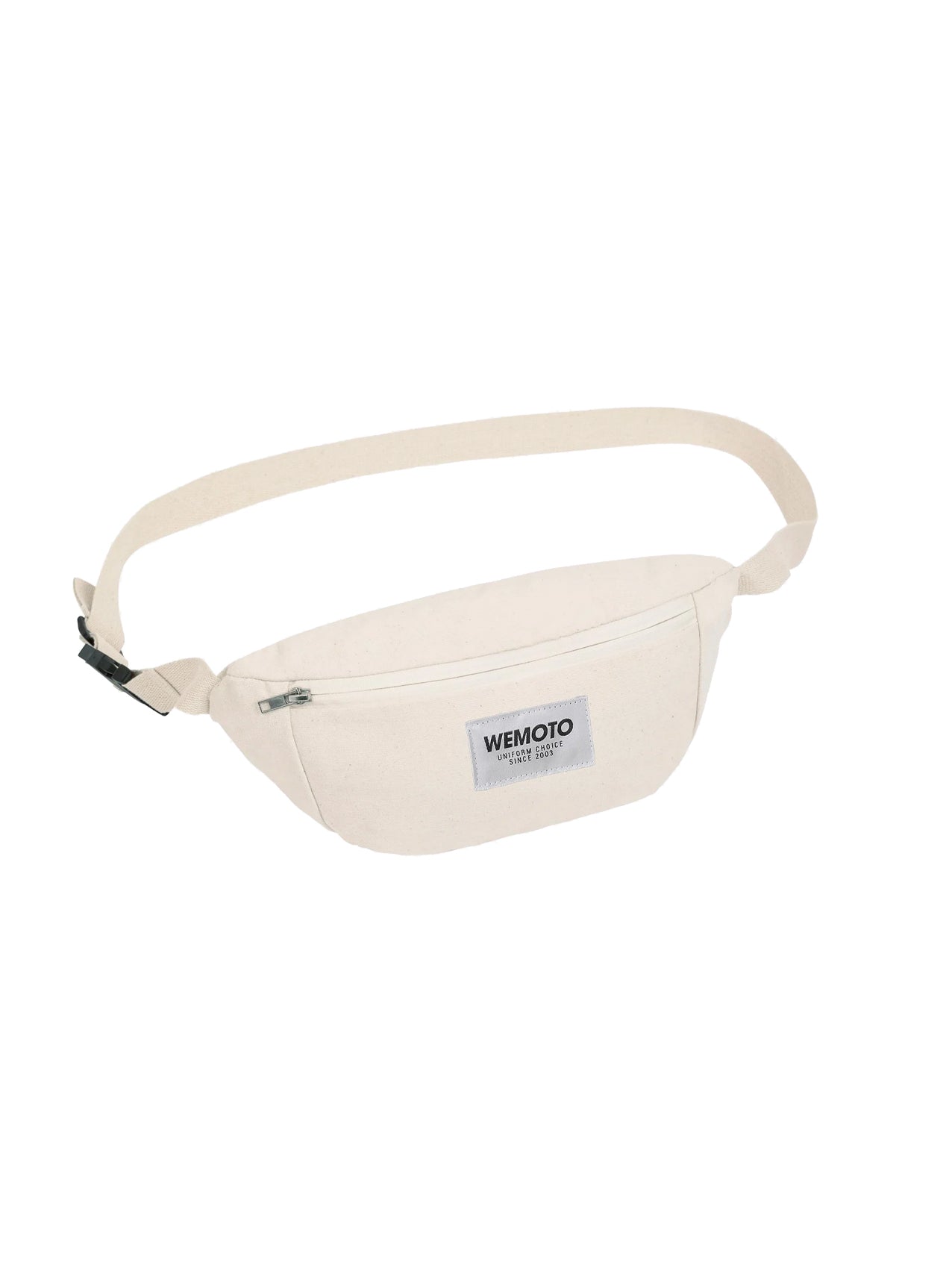 Wemoto "Blended Cotton Canvas Hip Bag" White