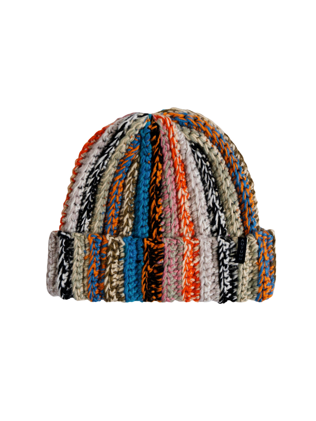 Autumn "Patchwork Knit" Beanie Teal