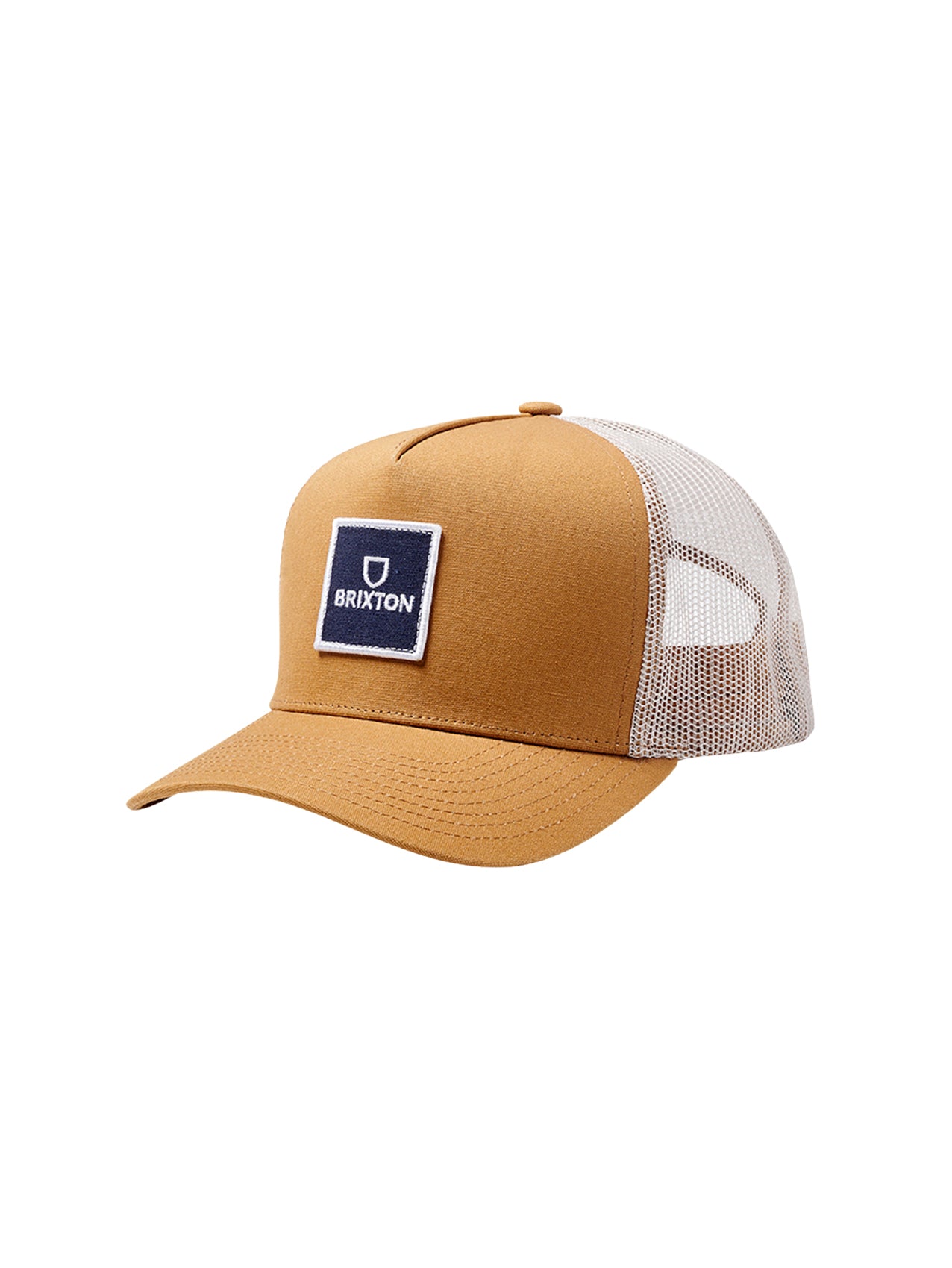 Brixton "Alpha Block" Mesh Cap Copper/Off White