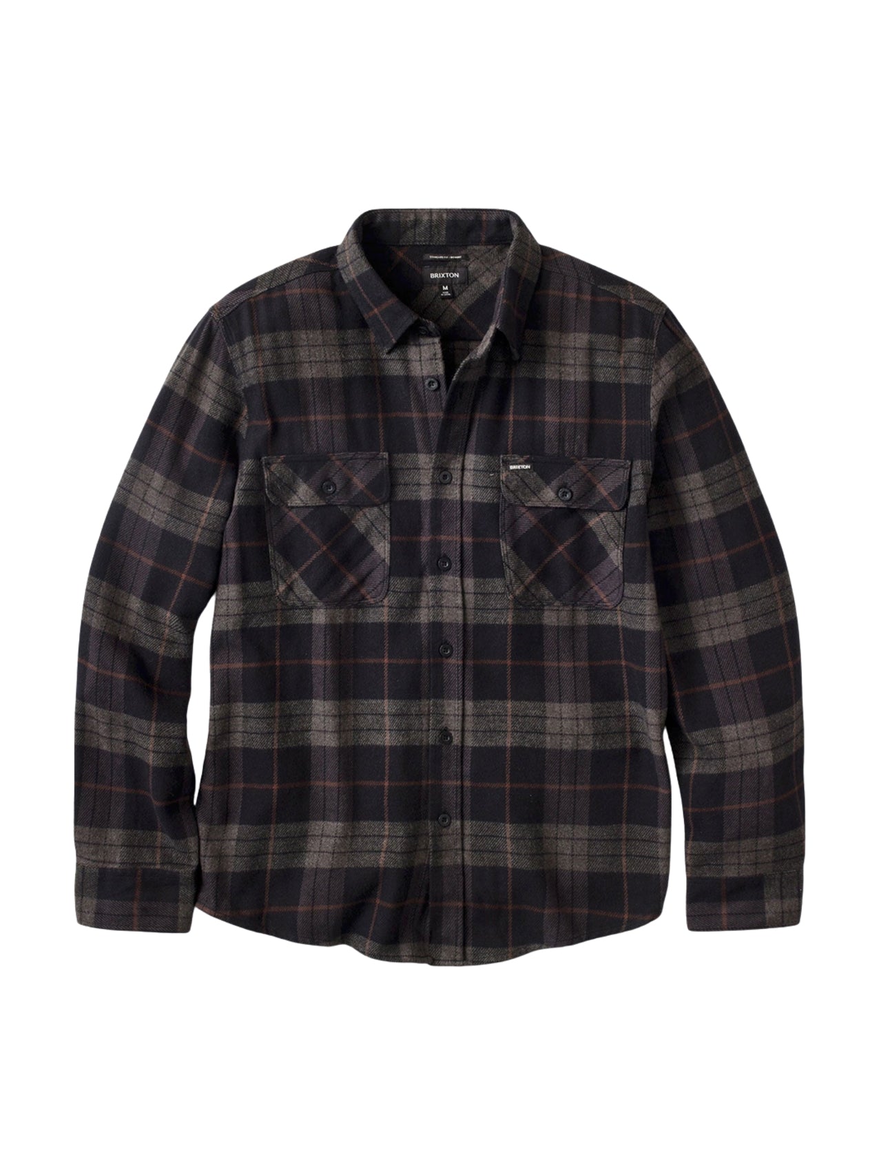 Brixton "Bowery" Flannel Black/Charcoal