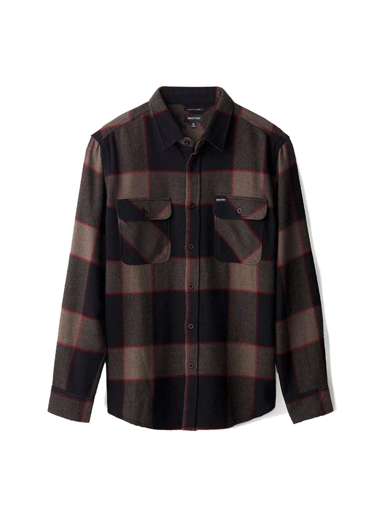 Brixton "Bowery" Flannel Heather Grey/Charcoal