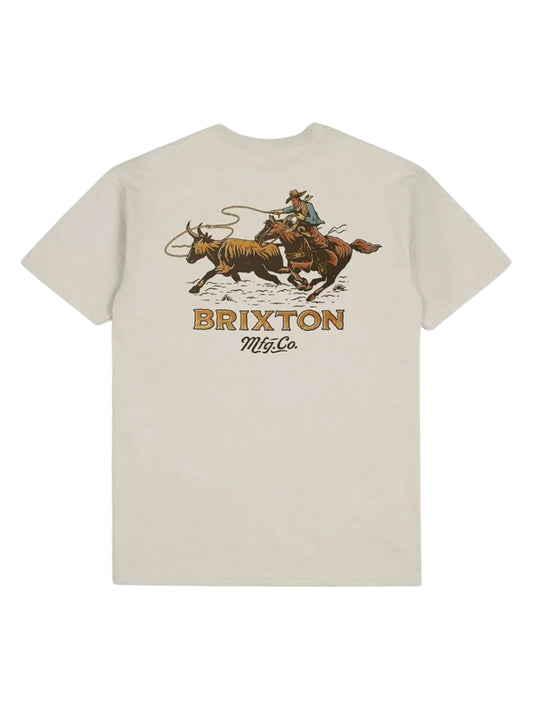 Brixton T-Shirt "Wrengling Cowboy" Cream