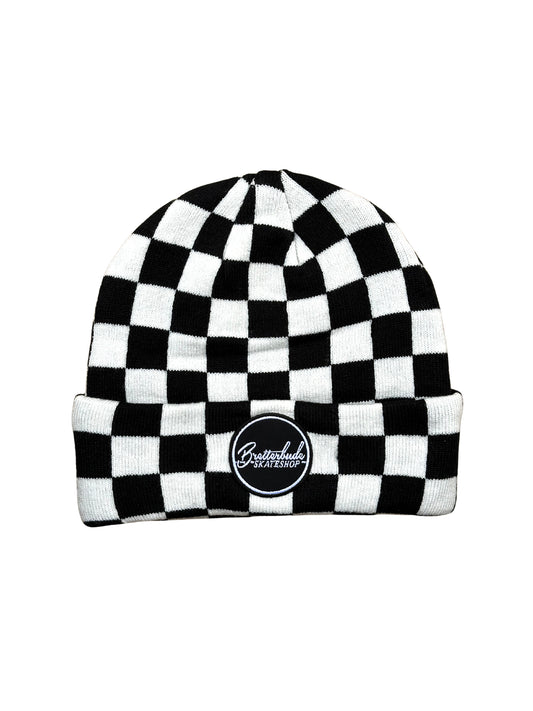 Bude "Checkerboard" Beanie Black/White