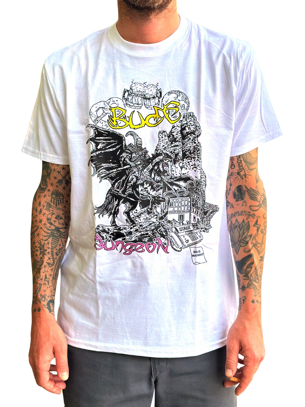 Dungeon x Bude T-Shirt "Heilige Bratwurst" White