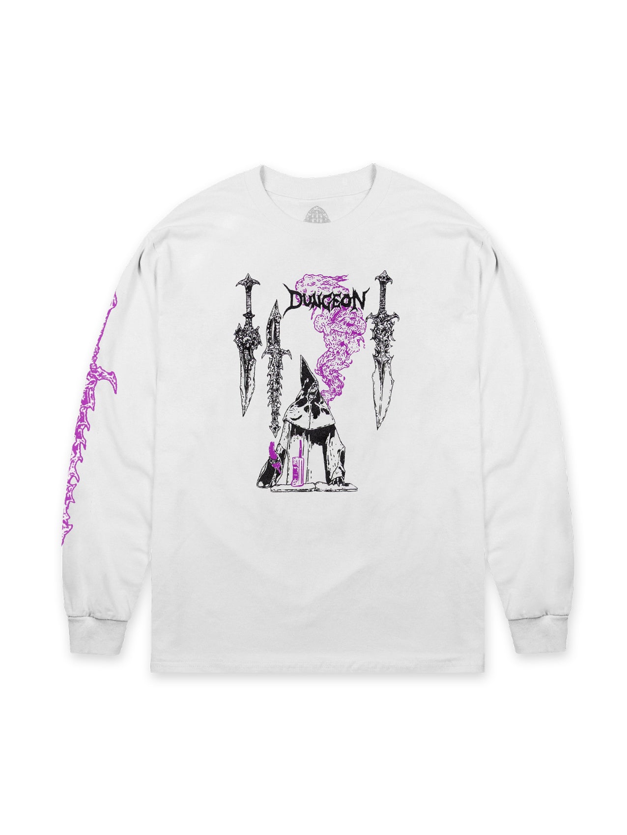 Dungeon "Daggers Cloud Spell" Longsleeve White