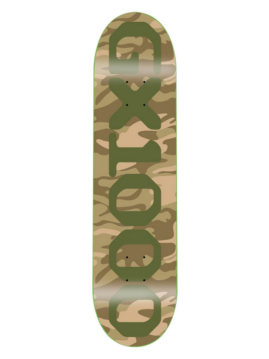 GX1000 Skateboards "OG Logo Camo" Green 8.125"
