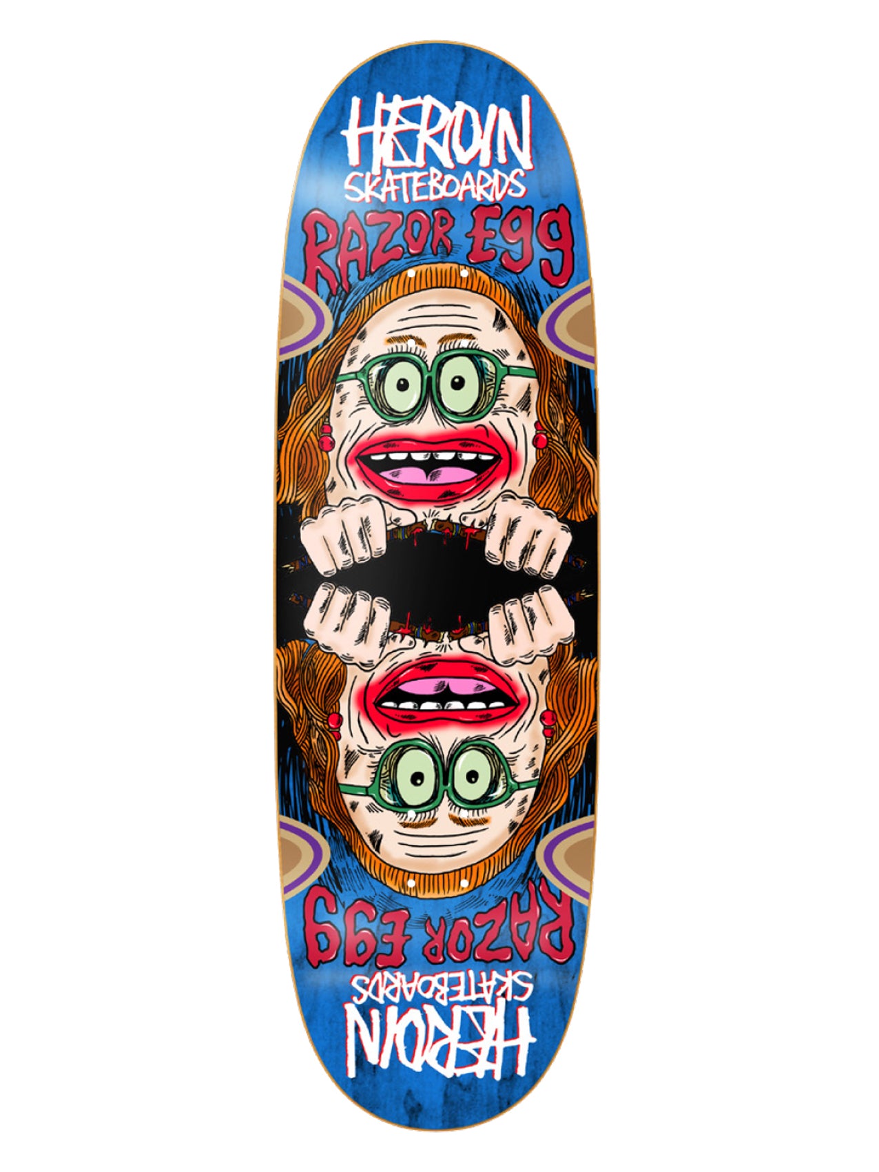 Heroin Skateboards Auntie "Razor Egg" 9.75″