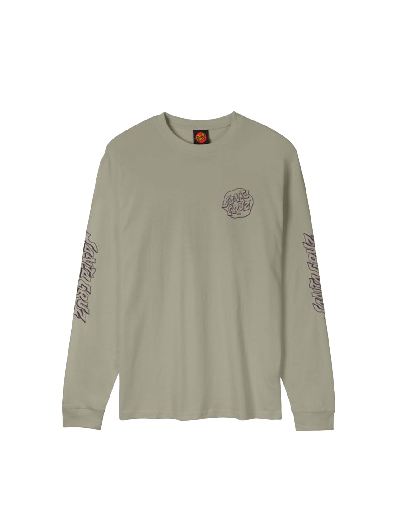 Santa Cruz "Fever Dream Mono Dot" Longsleeve Stone Grey
