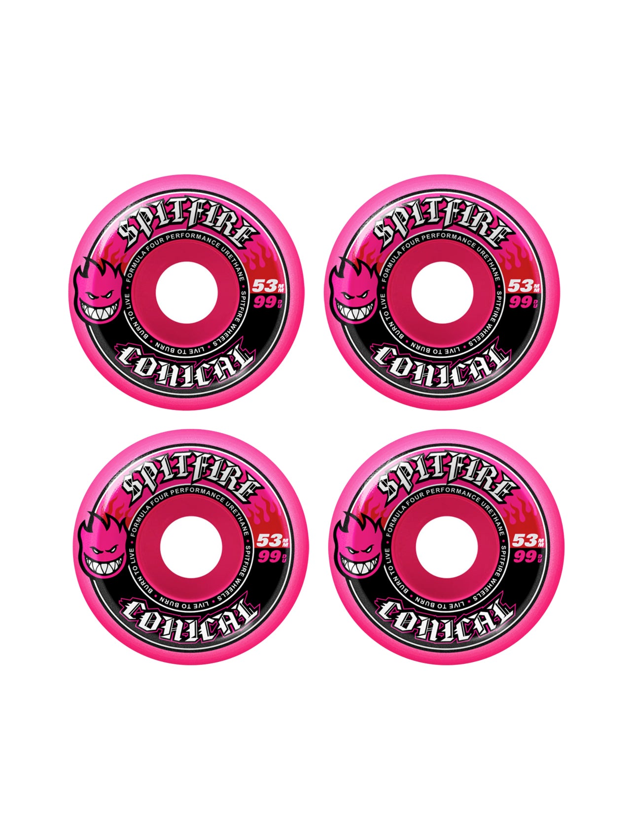 Spitfire Wheels "Formula Four Team Conical Pink" 99a/53mm