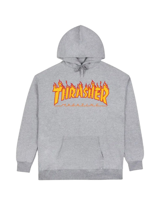 Thrasher Magazine "Flame" Hoodie Grey