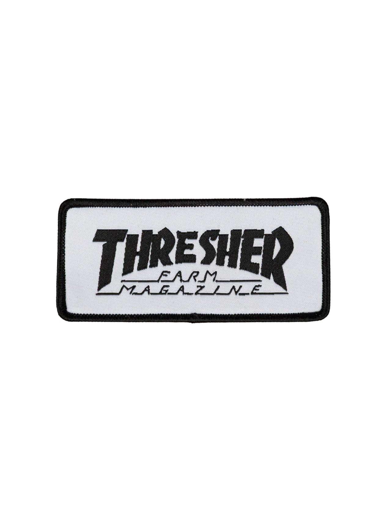Tresher Patch "Farm Magazine" Black/White Embroidered
