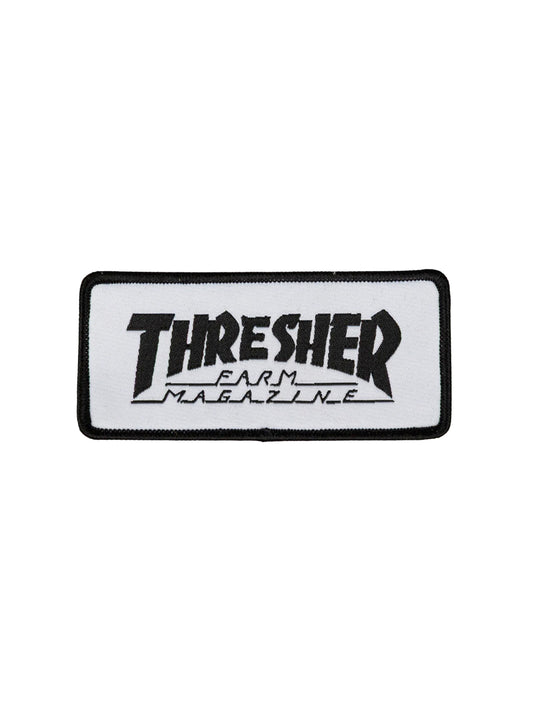 Tresher Patch "Farm Magazine" Black/White Embroidered