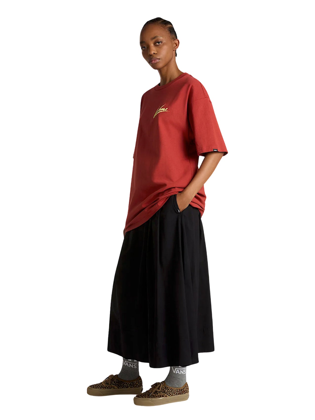 Vans T-Shirt "Brush Script" Red