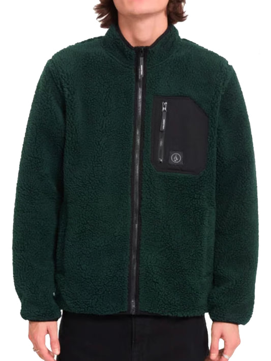 Volcom "Muzzer Fuzzar" Zip Fleece Scarab
