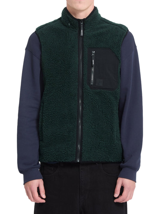 Volcom "Muzzer Fuzzar" Vest Fleece Scarab