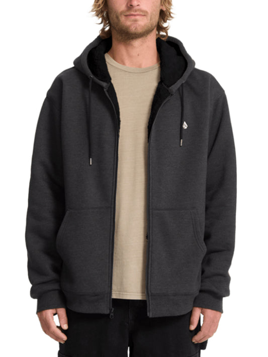 Volcom "Single Stone" Lined Zip Heather Black