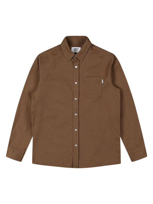 Wemoto "Bobby" Cotton Twill Shirt Brown