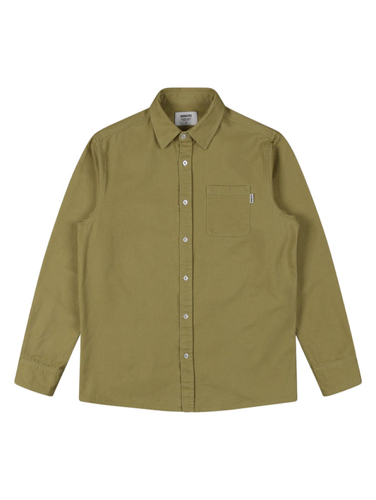Wemoto "Bobby" Cotton Twill Shirt Olive